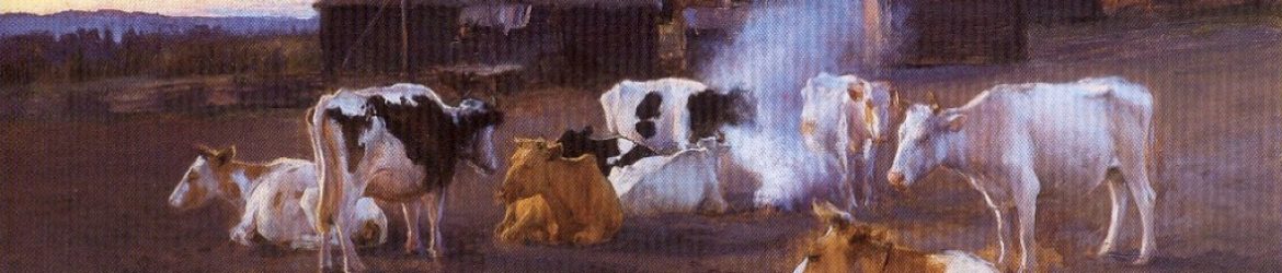 Eero Järnefelt; "Lehmisavu"; 1891; Yksityiskokoelma; Public Domain; https://commons.wikimedia.org/wiki/File:J%C3%A4rnefelt,_Lehmisavu.jpg